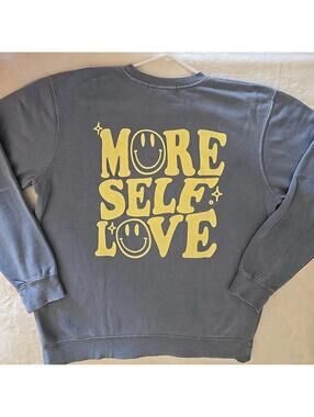 Bacon Lettuce Tomato Size M, More Self Love Blue Pullover Sweatshirt Unisex USA